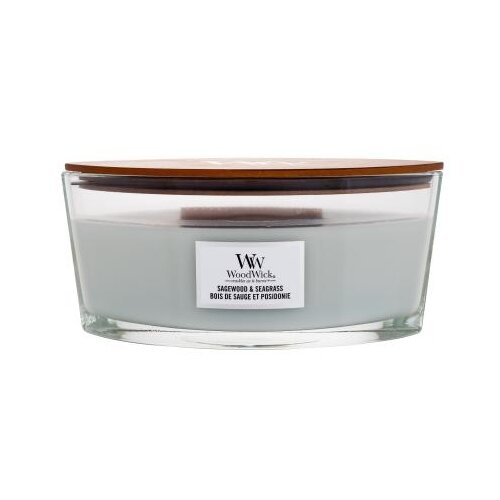WoodWick Sagewood & Seagrass 453.6 g dišeča svečka Cene