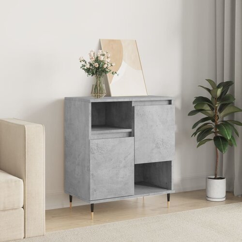  Komoda siva boja betona 60x35x70 cm od konstruiranog drva Slike