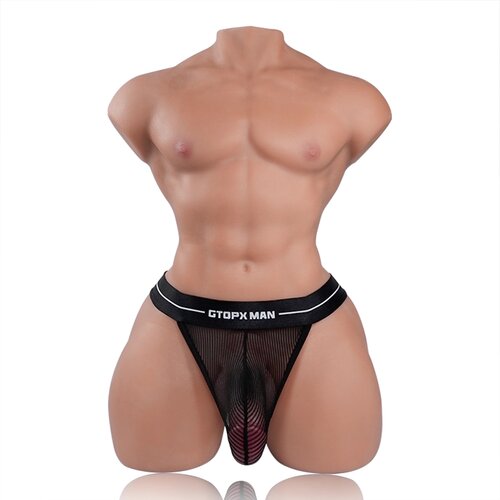 Tantaly Mark Pro 16.5kg Realistic TPE Male Sex Doll Torso with Big Dick Wheat Cene