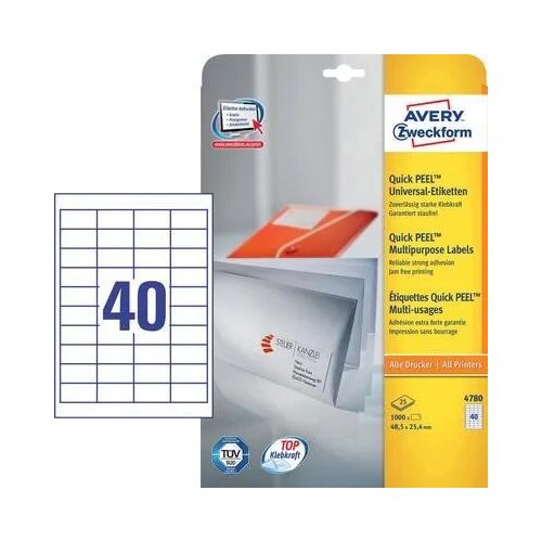 Avery Zweckform Univerzalne etikete 48,5 x 25,4 mm,25/1 Cene