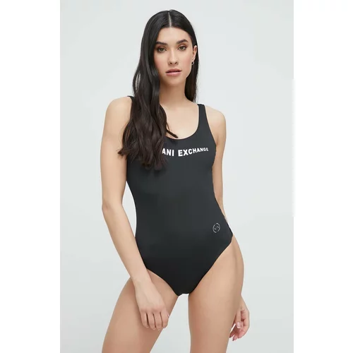 Armani Exchange Jednodijelni kupaći kostim boja: crna, mekane košarice