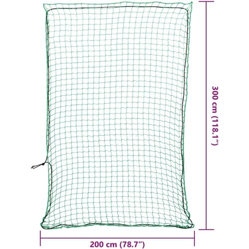 VidaXL mreža za prikolicu s elastičnim užetom zelena 3x2 m PP Slike