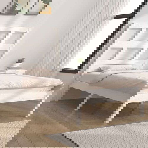 Posteljni okvir bel iz borovine 90x200 cm, (20601180) Slike