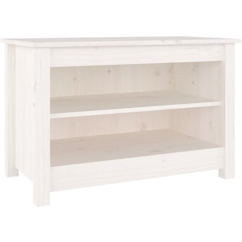 Maison Chic Klop za čevlje - Sedež za čevlje bela 70x38x45,5 cm trdna borovina, (21776400) Cene
