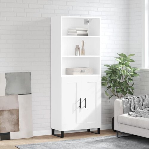  Visoka komoda bijela 69,5x34x180 cm konstruirano drvo Cijene