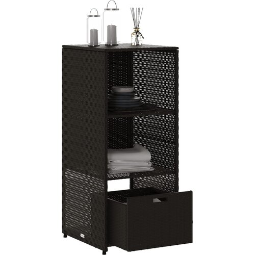  Vrtni ormarić za pohranu crni 50 x 55 x 115 cm od poliratana Slike