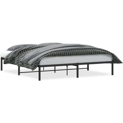 Maison Chic Kovinski Posteljni Okvir - Dvoposteljna postelja črn 180x200 cm, (22081470) Slike