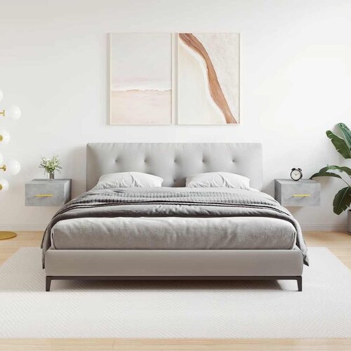  Zidni noćni ormarići 2 kom Siva betona 35 x 35 x 20 cm Cijene