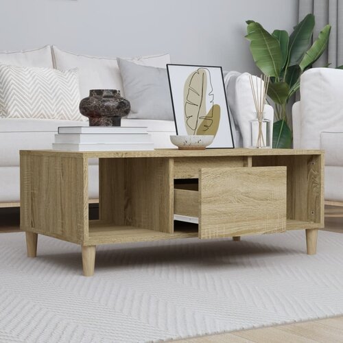 The Living Store Klubska mizica sonoma hrast 90x50x36,5 cm inženirski les - Klubska Mizica, (21574847) Cene
