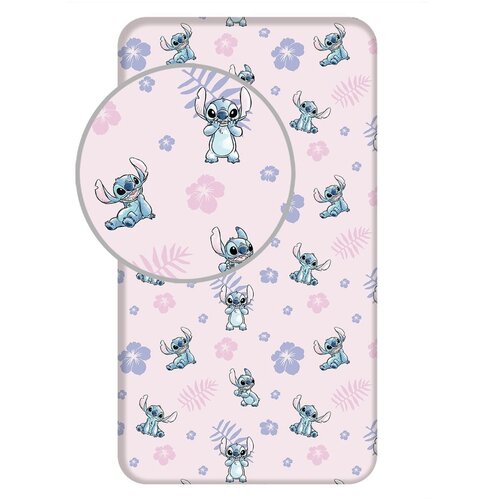 Jerry Fabrics Napenjalna enojna bombažna otro&amp;scaron;ka rjuha 90x200 cm Lilo and Stitch &amp;ndash; Slike