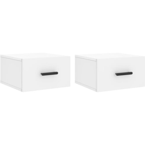 Maison Chic Stenski Dvo delni komplet Nočne omarice - Nočne mize bela 35x35x20 cm, (21687866) Cene