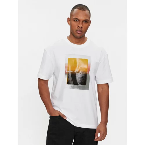 Calvin Klein Majica Sense Layer K10K112394 Bela Regular Fit