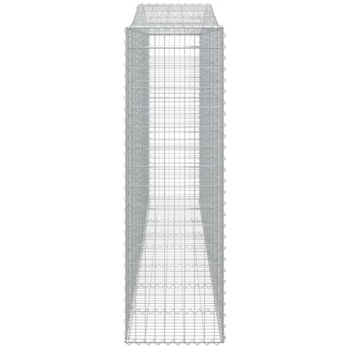  Lučne gabionske ko&amp;scaron;are 2 kom 400x30x160/180cm pocinčano željezo Slike
