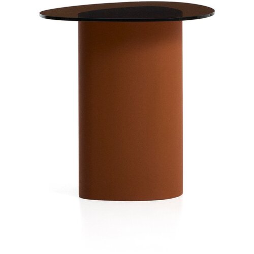 Kave Home Pomoćni stol sa staklenom pločom stola 47x48 cm Olir &amp;ndash; Slike