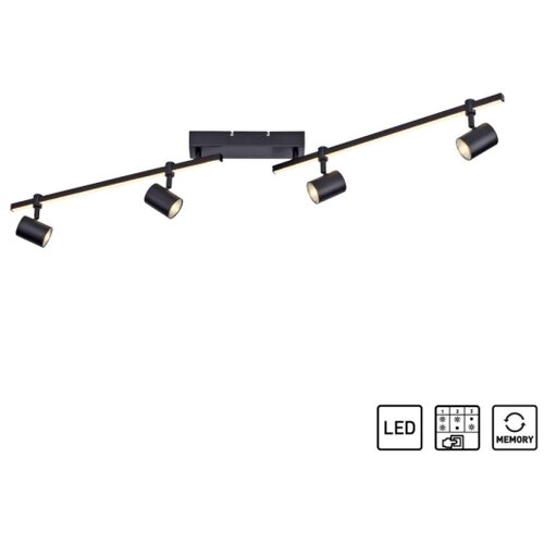 PAUL NEUHAUS 6525-18 - LED spot svetiljka BARIK 4xGU10/4,5W/230V + LED/10W Slike
