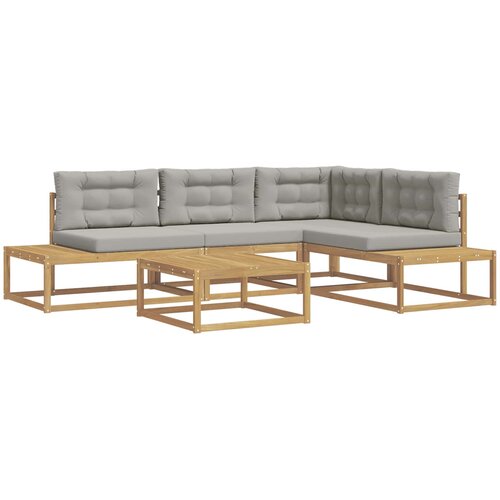  Set vanjskih sofa 5 kom. Bijela Poliester Slike