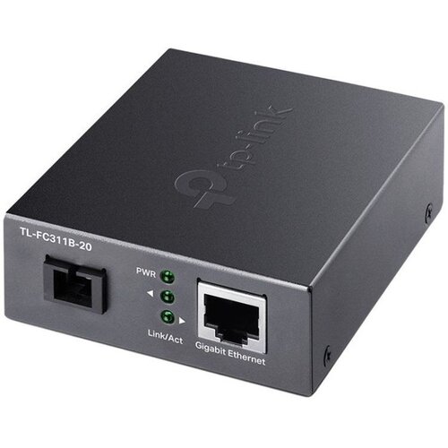 Tp-link TL-FC311B-20 Gigabit WDM Media Converter 10/100/1000 Mbps RJ45 to 1000 Mbps Single-mode SC WDM Bi-Directional Fiber Conv Slike