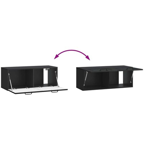  ormar za zid Zidne Crna 78 5 x 31 x 30 cm Konstruirano drvo Slike