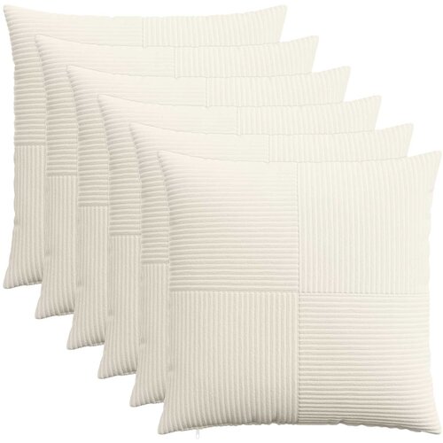  Presvlaka za jastuk 6 pcs ALMELO Krem 65 x 65 cm Kord Cene