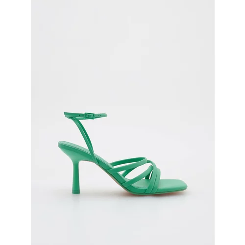 Reserved sandali z visoko peto - zelena
