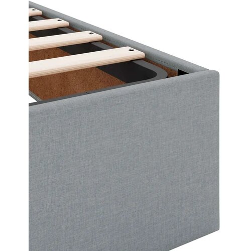 Podesivi krevet s madracem 2 pcs Svjetlosiva Tkanina - Svjetlosiva 180 x 200 cm Dizajn linija Slike