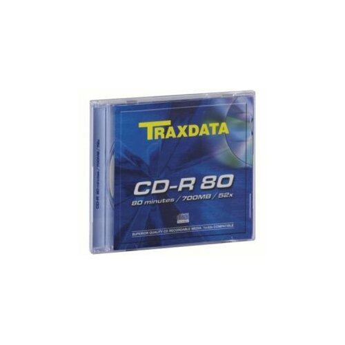  CD-R, TRAXDATA, 80 min, 52X, SLIMBOX Slike