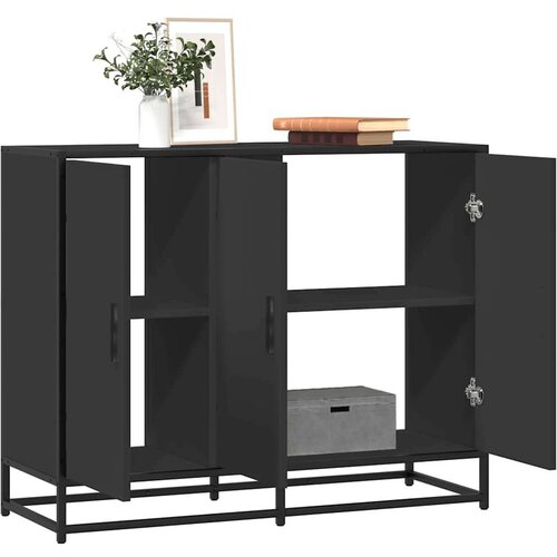  Komoda crna 94x35x76 cm od konstruiranog drva Cijene