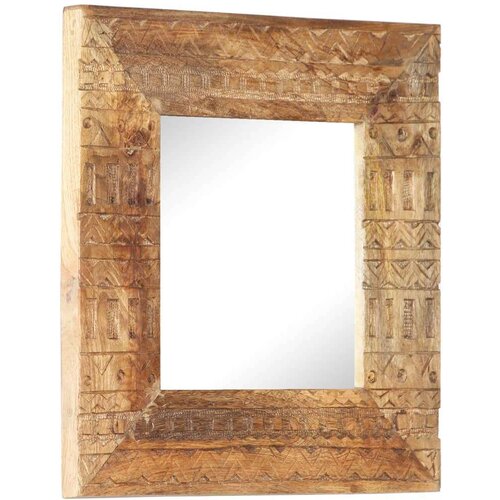 VidaXL Ručno izrezbareno ogledalo 50 x 50 x 11 cm masivno drvo manga Slike