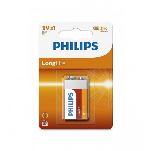 Philips Baterija 6F22 9V LONGLIFE Slike