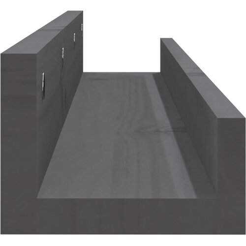  Zidne police 2 kom sive 80x12x9 cm od masivne borovine Slike