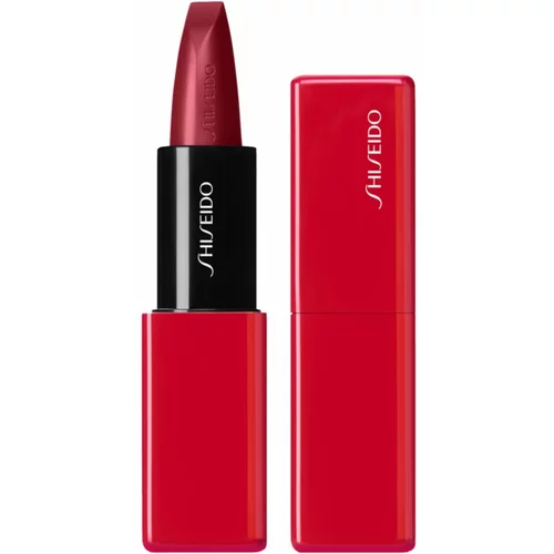 Shiseido Makeup Technosatin gel lipstick satenasta šminka odtenek 411 Scarlet Cluster 4 g