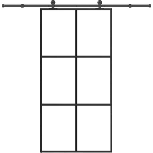  Klizna vrata s okovom 102x205 cm ESG staklo i aluminij Cijene