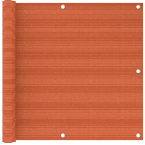 vidaXL Balkonsko platno oranžno 90x500 cm HDPE