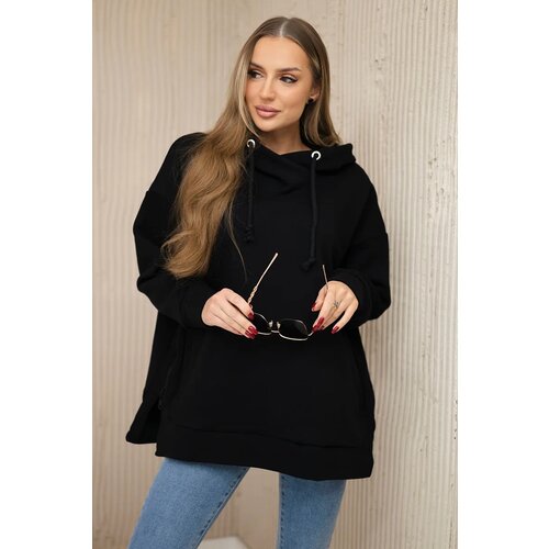 Kesi Insulated sweatshirt with side zipper black Cene
