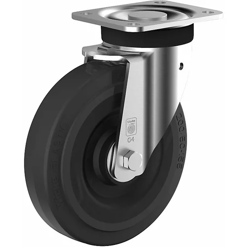 Wicke Elastično kolo iz polne gume na jeklenem platišču, Ø x širina kolesa 160 x 50 mm, vrtljivo kolo