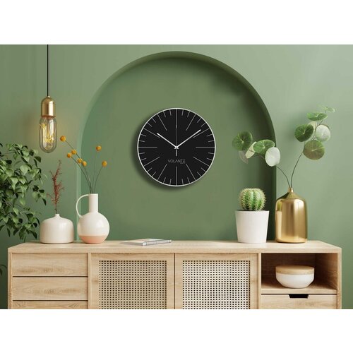 Wallity Zidni sat 1T261214-Gms3Gms, 35x35 cm, Crni Cene