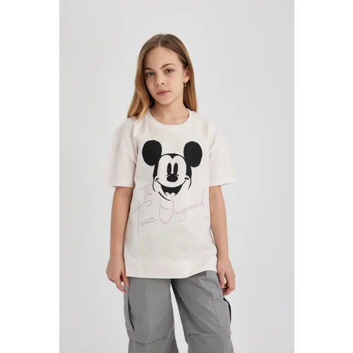 Defacto Girls Disney Mickey & Minnie Oversize Fit Short Sleeve T-Shirt