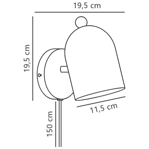 Nordlux zidna spot svetiljka gaston 1xE27/15W/230V plava Slike