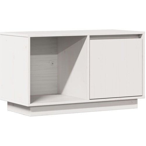 Maison Chic TV omarica - TV stojalo - Televizijska omarica bela 74x35x44 cm trdna borovina, (21700894) Cene