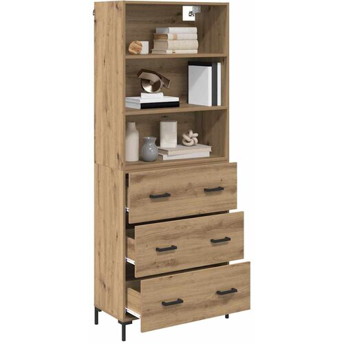  Highboard Umjetnički hrast 69,5 x 34 x 180 cm Konstruirano drvo Slike