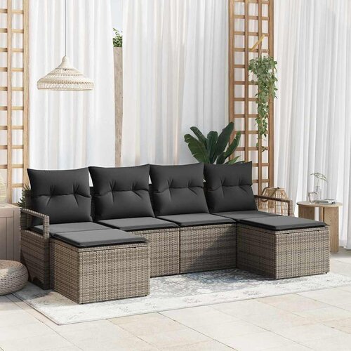 Set sofe 6 kom. Siva poliratan 230 x 117 x 85 cm Cene