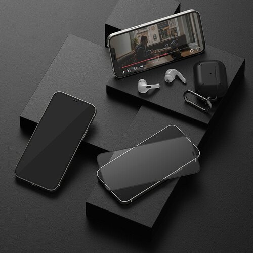 Ringke Invisible Defender ID kaljeno staklo s okvirom za iPhone 12 Pro Max Slike