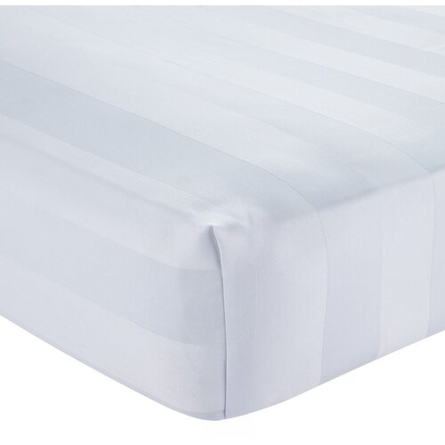 Catherine Lansfield Bijela satenska plahta s gumom 185x200 cm So Soft Satin Stripe – Cene