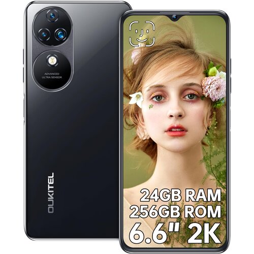 Oukitel C38 24GB(6+18GB)+256GB, črna pametni telefon Android 13, 48MP+32MP 6.6&amp;rdquo; FHD+ 5150mAh, (22112267) Slike