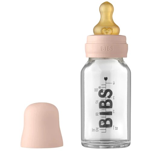 Bibs staklena flašica za bebe complete set 110ml, blush Cene