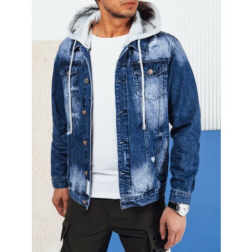 DStreet Men's Navy Blue Denim Jacket Cene