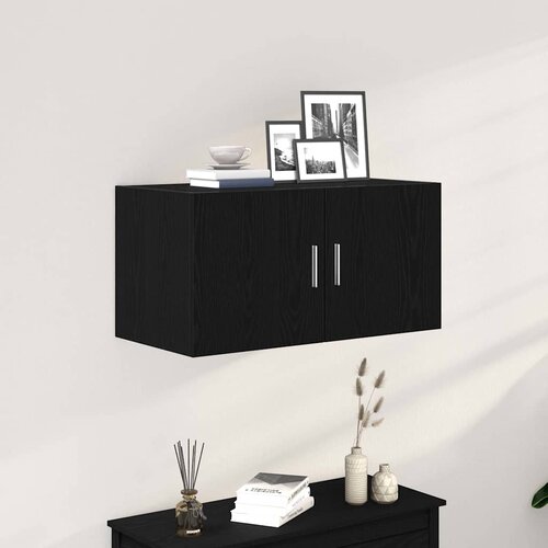  Zidni ormar crni hrast 80x39x40 cm konstruirano drvo Cene