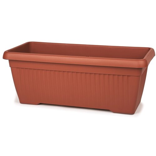 Plana plastična žardinjera Mediteran (Vanjska dimenzija (D x &amp;Scaron; x V): 60 x 32 x 26 cm, Plastika, Terakota) Slike