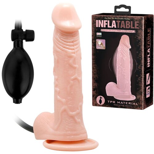  Dildo Infatable 4, Na naduvavanje, 19cm, Boja kože Slike