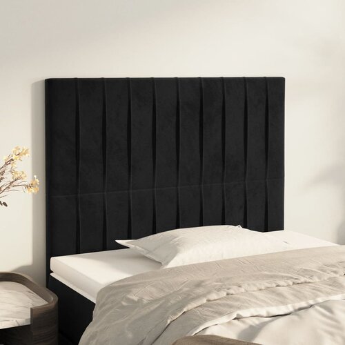 VidaXL Uzglavlja 2 kom crni 80x5x78/88 cm bar&amp;scaron;unasti Slike